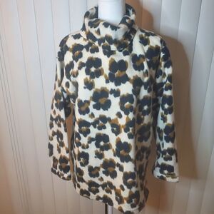 Walking Silvy animal print funnel neck sweater